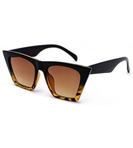 Cat Eye Sunglasses Personalized Colorful Versatile - Black Leopard - CU198AATW5U $63.84