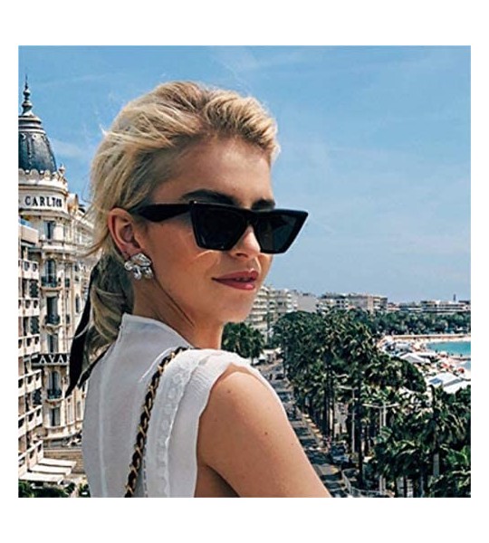 Cat Eye Sunglasses Personalized Colorful Versatile - Black Leopard - CU198AATW5U $63.84