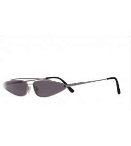 Aviator Places We Love Collection"The Milan" Polarized Cat-Eye Sunglasses - Gunmetal/Black - CK18DNIQDEU $26.69