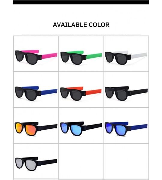 Goggle Premium Unisex Polarized Fold Frame Sun Glasses Trendy Stylish Sunglasses for Men Women - Blue Ice Blue Lens - CJ18YOL...