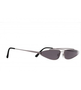 Aviator Places We Love Collection"The Milan" Polarized Cat-Eye Sunglasses - Gunmetal/Black - CK18DNIQDEU $26.69