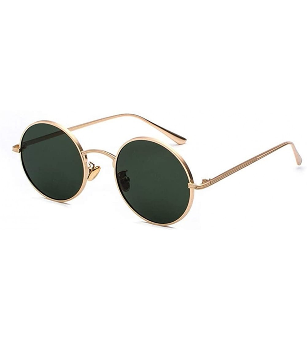 Oval sunglasses for women Oval Vintage Sun Glasses Classic Sunglasses - N05-gold-green - C018WAUGQZM $49.54