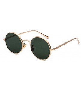 Oval sunglasses for women Oval Vintage Sun Glasses Classic Sunglasses - N05-gold-green - C018WAUGQZM $49.54