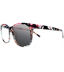 Square Men women Transition Photochromic Bifocal Sunglasses Reading Glasses - Flower - C018I6OLZGZ $42.86