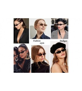 Square Retro Rectangle Sunglasses for Women Small Clout Goggles Fashion Designer Cool Square Shades - CU195AWERAH $19.89