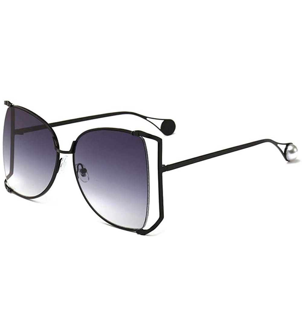 Aviator Big Box Sunglasses Female Sunglasses Retro Sunglasses - CG18X022RQ7 $79.79