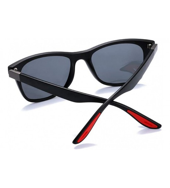 Oversized Men's Polarized Sunglasses Driving Square Frame Brand Designer Classic K0622 - Matteblack&grey - CH18SX7RWSA $17.87