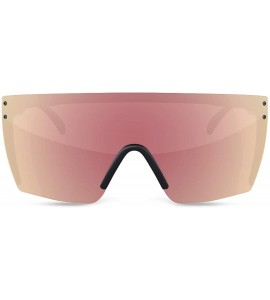 Rimless Lazer Face Z87 Sunglasses - Rose Gold - CT18W372CTX $80.78