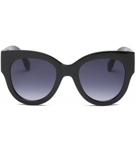 Goggle Sunglasses Retro Oval Polarized Goggles Glasses Eyewear - Black - CO18QRTQQMX $18.62