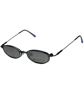Rimless Mens/Womens Designer Full-rim Sunglass Lens Clip-Ons Flexible Hinges Eyeglasses/Eyewear - Teal / Blue - CJ123QKK09D $...