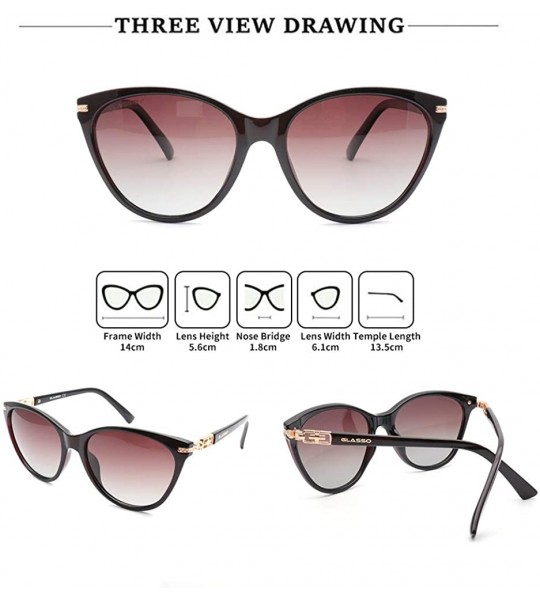 Round Polarized Retro Cateye Round Sunglasses for Women 100% UV400 Protection Fashion Driving Outdoor Eyewear - C818W49QN8Z $...