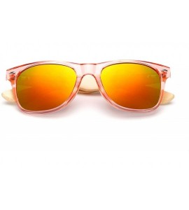 Goggle Wood Sunglasses Men Women Square Bamboo Mirror Sun Glasses Retro De Sol MasculinoHandmade - Kp1501 C3 - C8199CNRCYG $5...