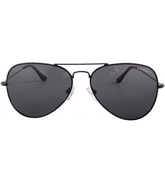 Aviator 2 Pack of Sunglasses Men Women Polarized Metal Mirror UV 400 Lens Eyewear-TY301 - Black - C7189O83QR2 $18.96