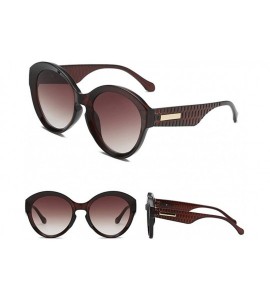 Oval Fashion Man Women Irregular Shape Sunglasses Glasses Vintage Retro Style Plastic Sunglasses - Brown&brown - CV18UKYE6W2 ...