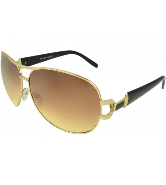 Shield Berling Shield Fashion Retro Sunglasses Shades - Gold-black - C311JRVUUDH $18.22