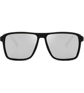 Round 2019 New Polarized Sunglasses Men Mirrored Driving Glasses Black Rectangle Male Cool Fashion Classic S6076 - CJ197A2T9G...