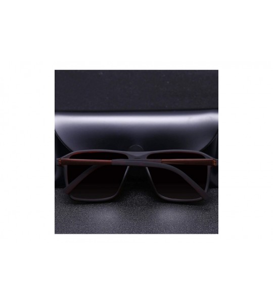 Round 2019 New Polarized Sunglasses Men Mirrored Driving Glasses Black Rectangle Male Cool Fashion Classic S6076 - CJ197A2T9G...