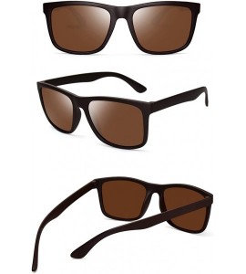 Wrap Polarized Sunglasses for Men TR90 Unbreakable Mens Sunglasses Driving Sun Glasses For Men/Women - C918G3T2UCA $24.91