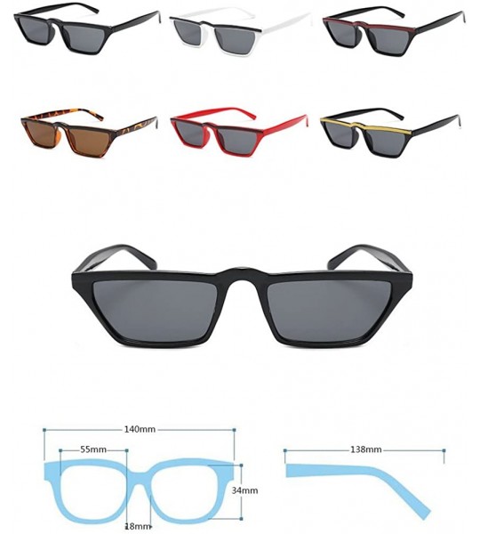 Square retro square sunglasses personality small frame glasses - C3 - C618CYG6OWY $41.56