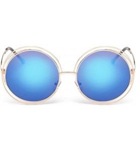 Aviator UV 400 Sunglasses - Fashion Men Womens Retro Vintage Round Frame Glasses (I) - I - C518E4T3K0M $15.97