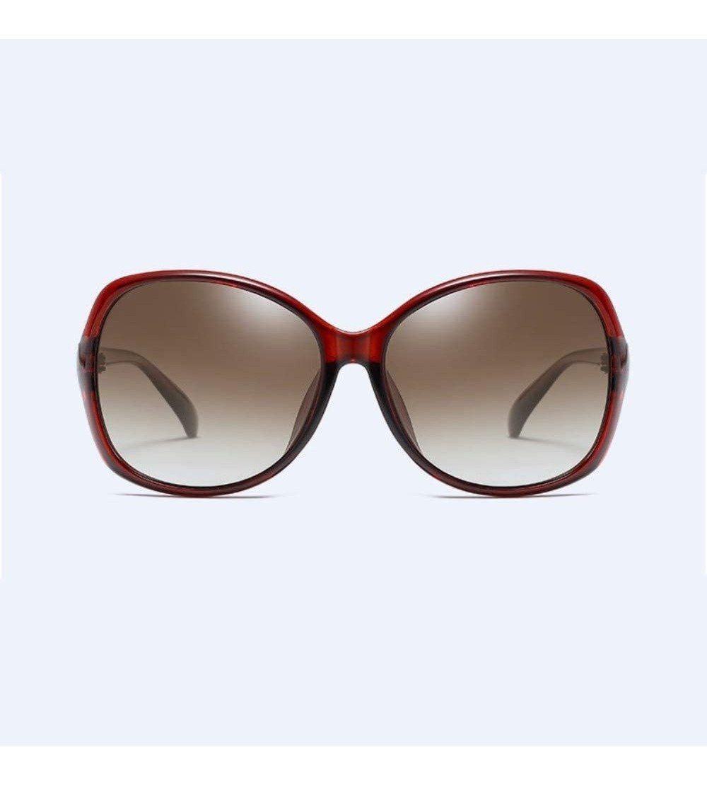 Oversized Polarized sunglasses Polarized driving women's sunglasses UV protection - Coffee - C918QCHUNQN $50.08