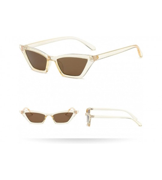 Cat Eye Vintage Small Retro Sunglasses Cat Eye Sun Glasses for Women Eyewear - 5 - CV18ECRQL8O $27.62
