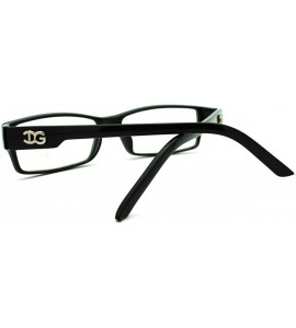 Rectangular Classic Rectangular Frame Glasses Clear Optical Lens Eyeglasses - Black - CL11HLTW0E9 $19.01
