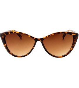 Cat Eye Cat Eye Sunglasses Thin Frame Vintage Retro for Women - Tortoise - CZ18GI8RTDT $20.35