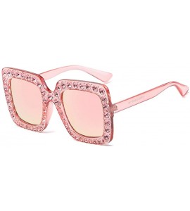 Square Oversized Sunglasses Protection Irregular - C - CK18SZYSREH $19.57