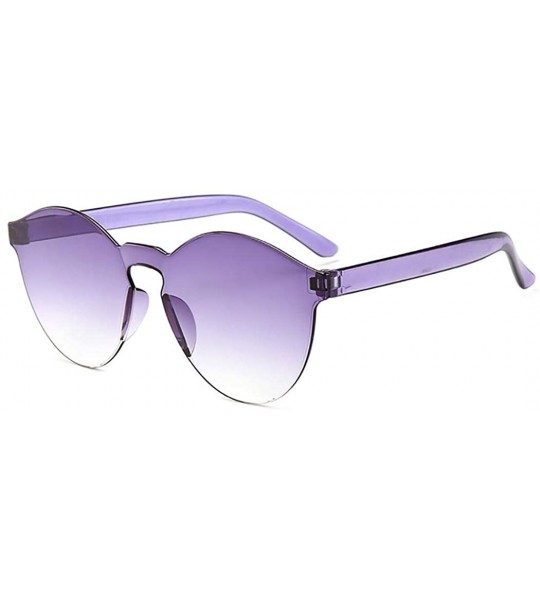 Round Unisex Fashion Candy Colors Round Outdoor Sunglasses Sunglasses - Light Gray - CA199S90EC8 $29.40