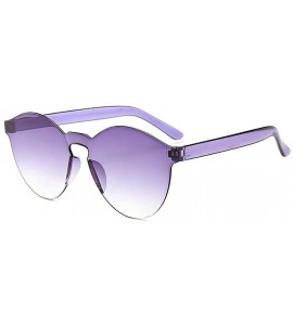 Round Unisex Fashion Candy Colors Round Outdoor Sunglasses Sunglasses - Light Gray - CA199S90EC8 $29.40