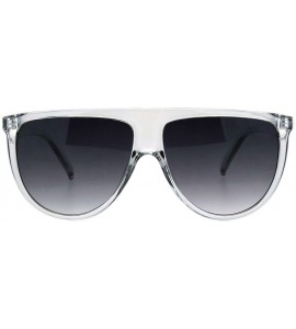 Oversized Womens Trendy Fashion Sunglasses Oversized Boyfriend Shades UV 400 - Tinted Clear (Smoke) - CH18TDII5KX $21.23