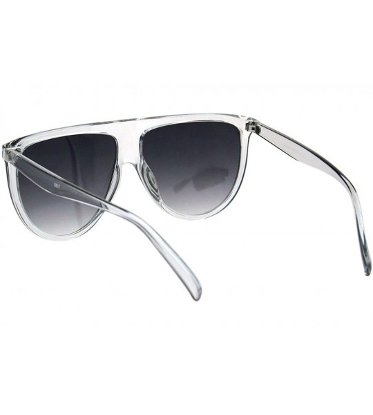 Oversized Womens Trendy Fashion Sunglasses Oversized Boyfriend Shades UV 400 - Tinted Clear (Smoke) - CH18TDII5KX $21.23