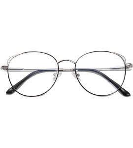 Aviator Cat Eye Blue Light Blocking Glasses Hipster Metal Frame Women Eyeglasses She Young - CQ18NA4ZKD9 $34.38