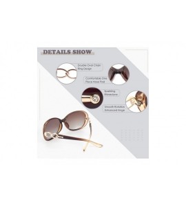 Oversized Polarized Sunglasses for Women Sun Glasses Fashion Oversized Shades S85 - CU18NHOLYHG $25.21