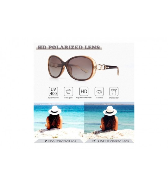 Oversized Polarized Sunglasses for Women Sun Glasses Fashion Oversized Shades S85 - CU18NHOLYHG $25.21