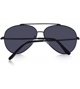 Aviator Polarized sun glasses fashion men Metal Frame Unisex Sunglasses S8805 - Black - CV18D69OGC6 $24.00