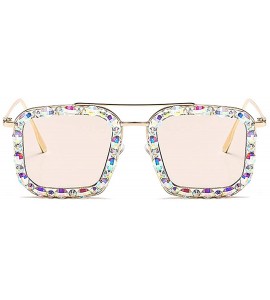 Rimless Stylish Round Pearl Decor Sunglasses UV Protection Metal Frame - Champagne01424 - C118OYYQG0G $29.67