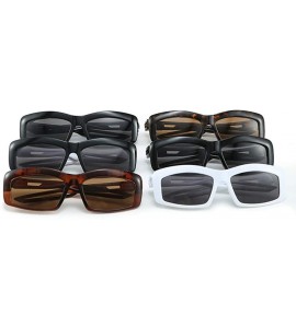 Square Unique Hollow Out Leg Rectangle Sunglasses for Women 2020 Luxury Brand Black Square Sun Glasses Female Men Shades - CB...
