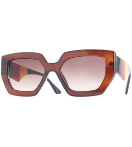 Square Oversized Cat Eye Sunglasses for Women Gradient Lens Eyeglasses UV400 - C3 Gray Gray - C8198K04OD8 $21.87