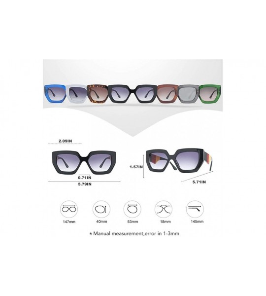 Square Oversized Cat Eye Sunglasses for Women Gradient Lens Eyeglasses UV400 - C3 Gray Gray - C8198K04OD8 $21.87