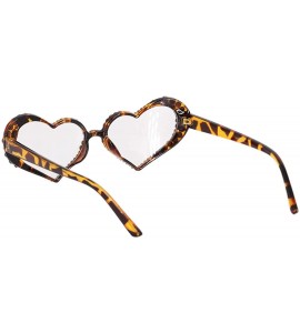 Rimless Women's Fashion Sunglasses Cat-Eye Glasses with Rhinestone - Brown - CG18AK7R48U $29.56