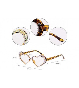 Rimless Women's Fashion Sunglasses Cat-Eye Glasses with Rhinestone - Brown - CG18AK7R48U $29.56