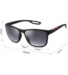 Sport Fashion Sports Sunglasses for Men 2020 Style MS51808 - Black Frame(shiny)/Mirrored Blue Lens - CY18Z7G04DE $18.91