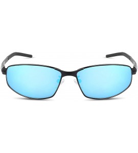 Sport Polarized Sunglasses for Men Women Driving Fishing MJ8015 - Black&ice Blue - CJ18SER39YR $25.64