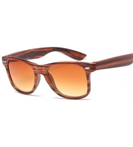 Oversized Women Oversized Wood Grain Sunglasses Shades Large Black Lens Sun Glasses UV400 Eyewear - Brown Grain - C019996UCAY...