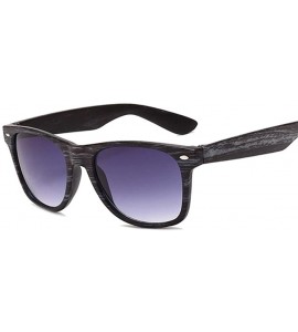Oversized Women Oversized Wood Grain Sunglasses Shades Large Black Lens Sun Glasses UV400 Eyewear - Brown Grain - C019996UCAY...