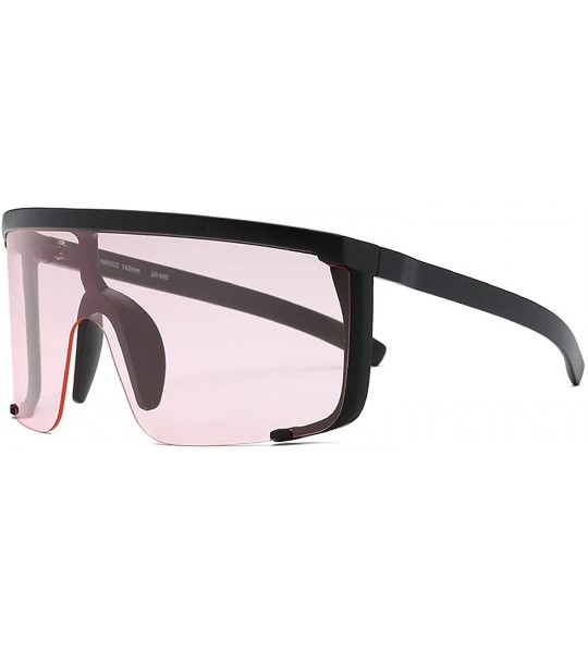 Rimless Men Women Oversized Shield Visor Sunglasses One Peice Big Frame Goggles Sun Glasses - Style 3 - C518W97QOTM $21.33