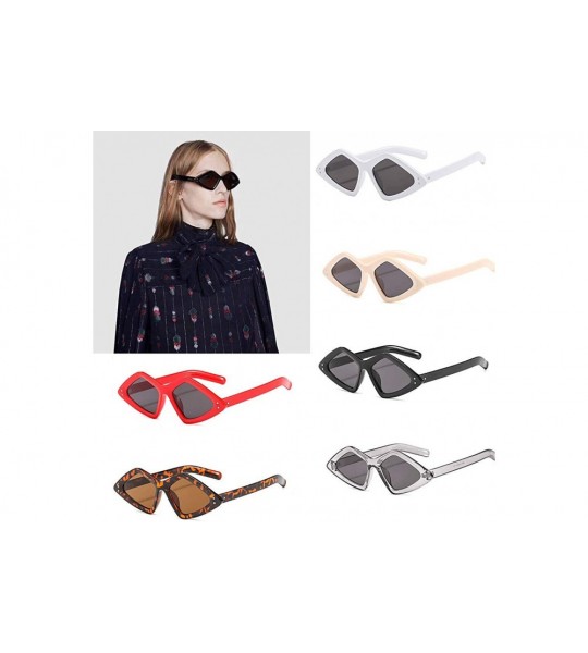 Oval Polarized Protection Sunglasses Diamond Sunglass - Beige - CQ1902WSSKS $18.91
