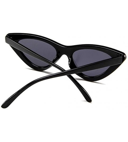 Goggle Cat Eye Sunglasses Vintage Mod Style Retro Sunglasses - Black Gray - CK18CMRCWOZ $32.61